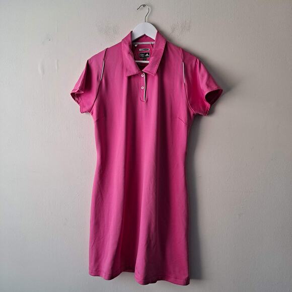Adidas Pink ClimaCool Short Sleeve Active Dress - Size 12 - Picture 3 of 13